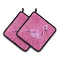 Carolines Treasures Flamingo on Pink Pair of Pot Holders, 7.5 x 3 x 7.5 in. 8875PTHD